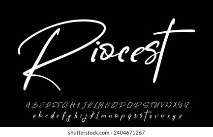 signature Font Calligraphy Logotype Script Brush Font Type Font lettering handwritten