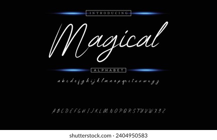 signature Font Calligraphy Logotype Script Brush Font Type Font lettering handwritten