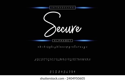 signature Font Calligraphy Logotype Script Brush Font Type Font lettering handwritten