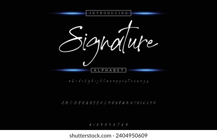 signature Font Calligraphy Logotype Script Brush Font Type Font lettering handwritten