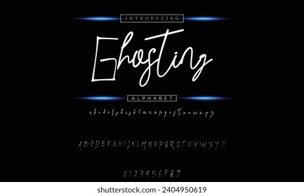 signature Font Calligraphy Logotype Script Brush Font Type Font lettering handwritten