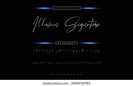 signature Font Calligraphy Logotype Script Brush Font Type Font lettering handwritten