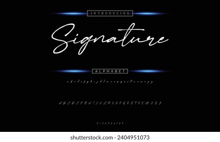 signature Font Calligraphy Logotype Script Brush Font Type Font lettering handwritten