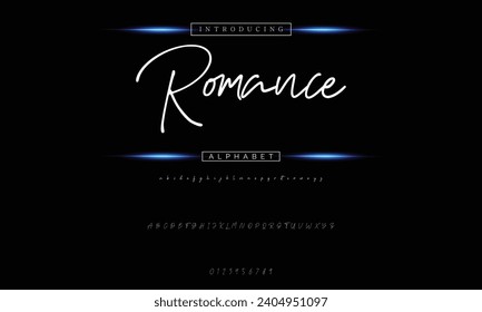 signature Font Calligraphy Logotype Script Brush Font Type Font lettering handwritten