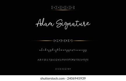 signature Font Calligraphy Logotype Script Brush Font Type Font lettering handwritten