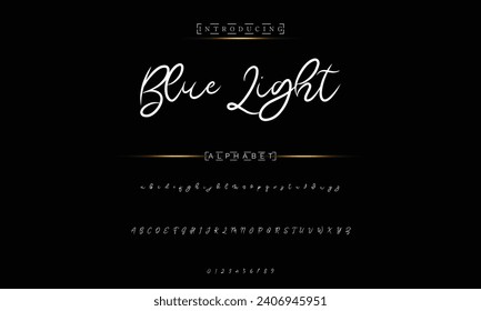 signature Font Calligraphy Logotype Script Brush Font Type Font lettering handwritten