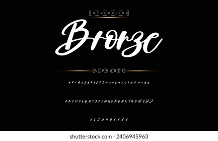 signature Font Calligraphy Logotype Script Brush Font Type Font lettering handwritten