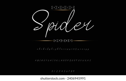 signature Font Calligraphy Logotype Script Brush Font Type Font lettering handwritten