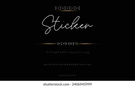 signature Font Calligraphy Logotype Script Brush Font Type Font lettering handwritten