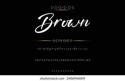 signature Font Calligraphy Logotype Script Brush Font Type Font lettering handwritten