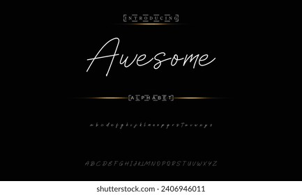 signature Font Calligraphy Logotype Script Brush Font Type Font lettering handwritten