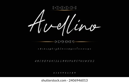 signature Font Calligraphy Logotype Script Brush Font Type Font lettering handwritten