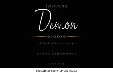 signature Font Calligraphy Logotype Script Brush Font Type Font lettering handwritten