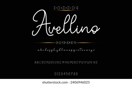 signature Font Calligraphy Logotype Script Brush Font Type Font lettering handwritten