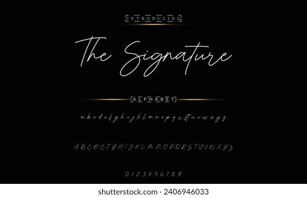 signature Font Calligraphy Logotype Script Brush Font Type Font lettering handwritten