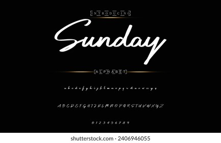 signature Font Calligraphy Logotype Script Brush Font Type Font lettering handwritten