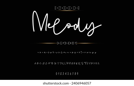 signature Font Calligraphy Logotype Script Brush Font Type Font lettering handwritten