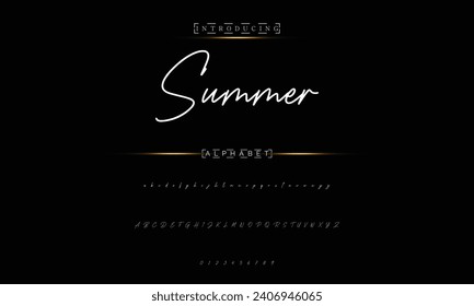 signature Font Calligraphy Logotype Script Brush Font Type Font lettering handwritten