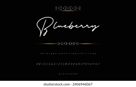 signature Font Calligraphy Logotype Script Brush Font Type Font lettering handwritten