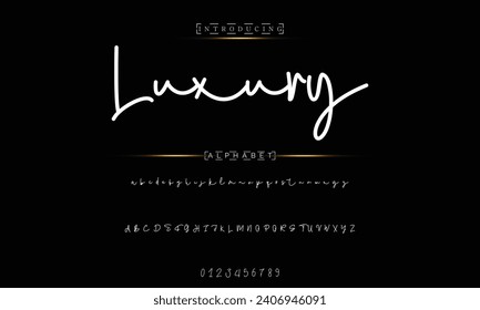 signature Font Calligraphy Logotype Script Brush Font Type Font lettering handwritten