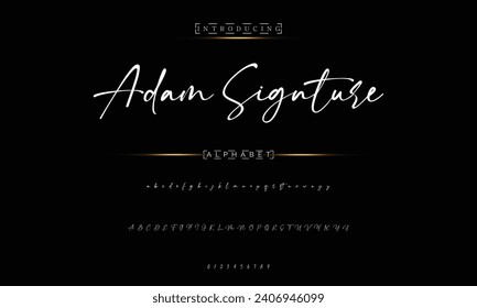 signature Font Calligraphy Logotype Script Brush Font Type Font lettering handwritten