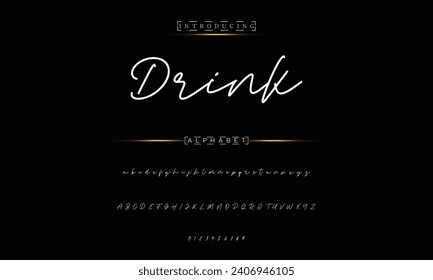 signature Font Calligraphy Logotype Script Brush Font Type Font lettering handwritten