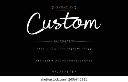 signature Font Calligraphy Logotype Script Brush Font Type Font lettering handwritten