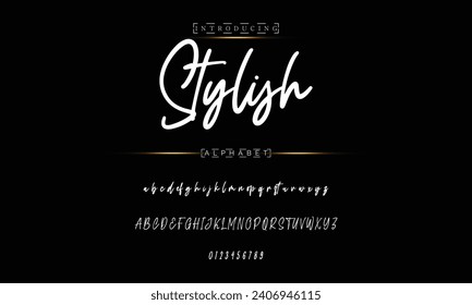 signature Font Calligraphy Logotype Script Brush Font Type Font lettering handwritten