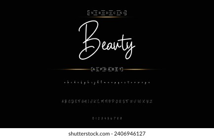 signature Font Calligraphy Logotype Script Brush Font Type Font lettering handwritten