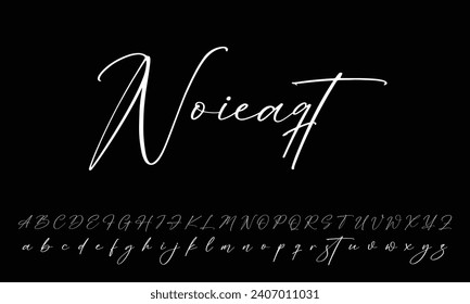 signature Font Calligraphy Logotype Script Brush Font Type Font lettering handwritten