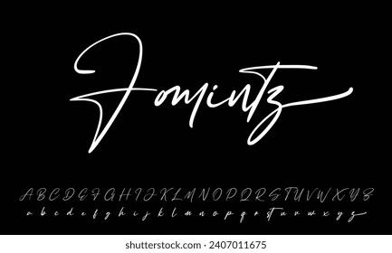 signature Font Calligraphy Logotype Script Brush Font Type Font lettering handwritten