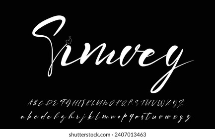 Signature Font Calligraphy Logotype Script Brush Font Type Font lettering handwritten