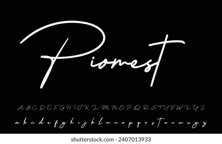 signature Font Calligraphy Logotype Script Brush Font Type Font lettering handwritten