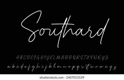 Signature Font Calligraphy Logotype Script Brush Font Type Font lettering handwritten