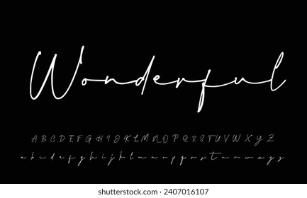 signature Font Calligraphy Logotype Script Brush Font Type Font lettering handwritten