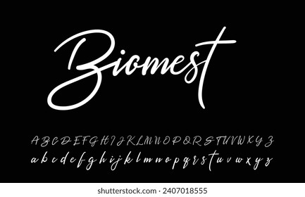 signature Font Calligraphy Logotype Script Brush Font Type Font lettering handwritten