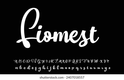 signature Font Calligraphy Logotype Script Brush Font Type Font lettering handwritten
