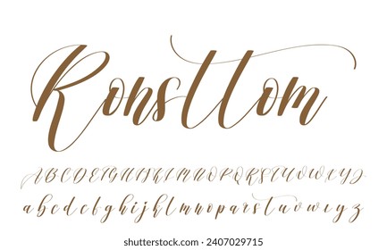 Signature Font Calligraphy Logotype Script Brush Font Type Font lettering handwritten