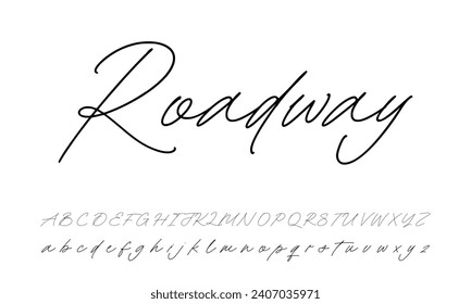 Caligrafía de tipo de letra de firma Guión de logotipo Pincel Tipo de letra Letra letra letra manuscrita