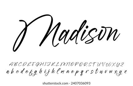 signature Font Calligraphy Logotype Script Brush Font Type Font lettering handwritten