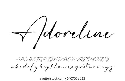 signature Font Calligraphy Logotype Script Brush Font Type Font lettering handwritten