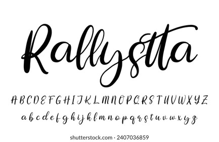 signature Font Calligraphy Logotype Script Brush Font Type Font lettering handwritten