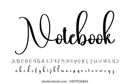 signature Font Calligraphy Logotype Script Brush Font Type Font lettering handwritten