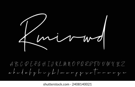 caligrafía de tipo de letra de firma Guión de logotipo Pincel Tipo de letra Tipo de letra Letra letra manuscrita