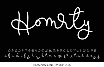 signature Font Calligraphy Logotype Script Brush Font Type Font lettering handwritten