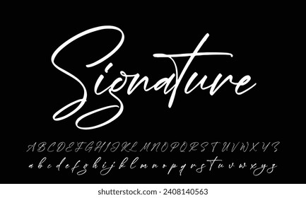 signature Font Calligraphy Logotype Script Brush Font Type Font lettering handwritten