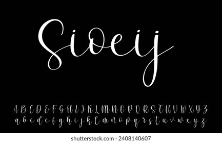 caligrafía de tipo de letra de firma Guión de logotipo Pincel Tipo de letra Tipo de letra Letra letra manuscrita
