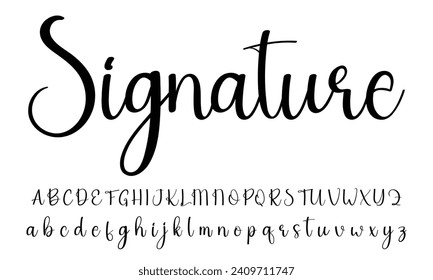 caligrafía de tipo de letra de firma Guión de logotipo Pincel Tipo de letra Tipo de letra Letra letra manuscrita