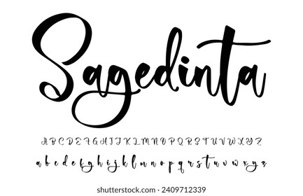 signature Font Calligraphy Logotype Script Brush Font Type Font lettering handwritten