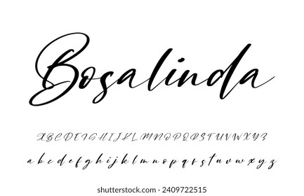 signature Font Calligraphy Logotype Script Brush Font Type Font lettering handwritten